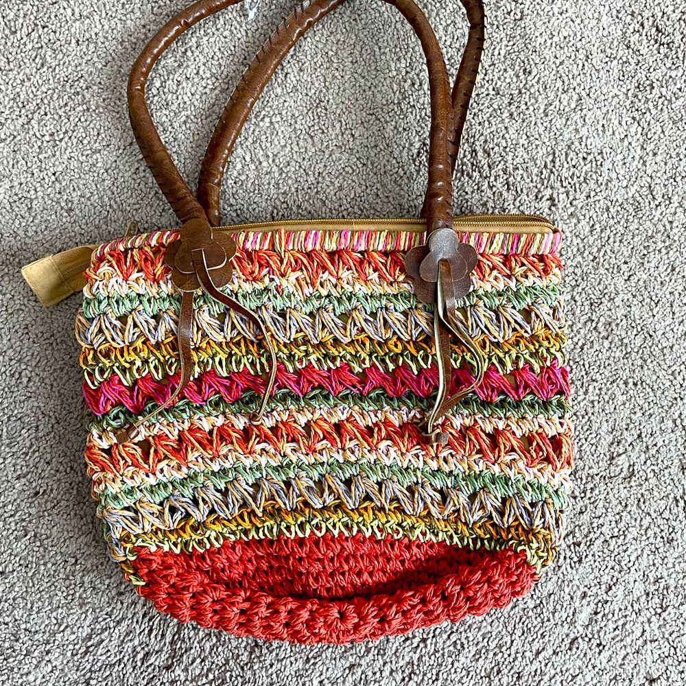 Colorful Woven Tote Bag
